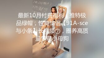 最新10月付费福利，推特极品绿帽，性瘾情侣【91A-sce与小条】长视频⑦，圈养高质量萝莉小母狗