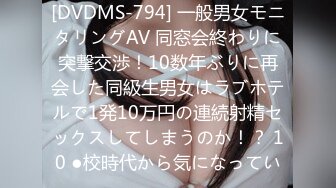 [DVDMS-794] 一般男女モニタリングAV 同窓会終わりに突撃交渉！10数年ぶりに再会した同級生男女はラブホテルで1発10万円の連続射精セックスしてしまうのか！？ 10 ●校時代から気になってい